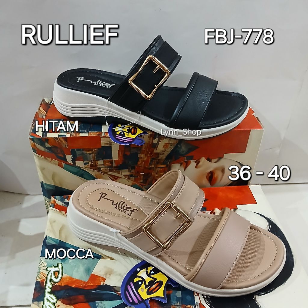 RULLIEF FBJ-778 #New Sandal Wedges Wanita 36-40 100% ORI