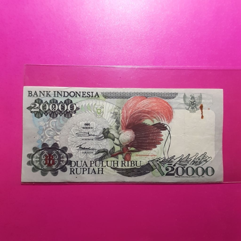 uang kuno 20000 rupiah cendrawasih