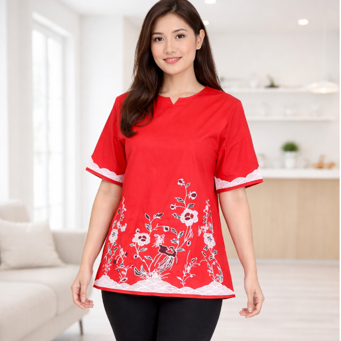 A 175 KUMER atasan wanita katun stretch terbaru  / baju ibu ibu murah kekinian / blouse wanita bruka