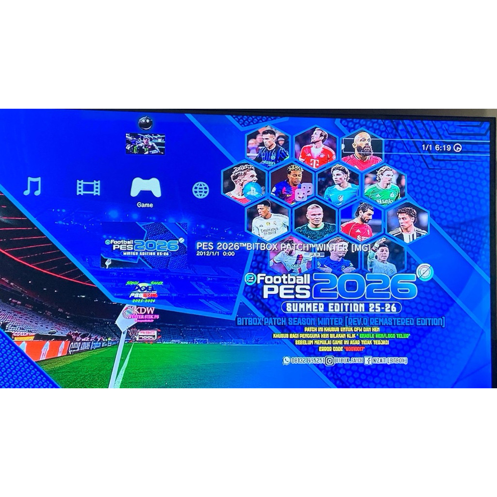FLASHDISK 64GB UPDATE GAME BOLA PS3 TERBARU NEW GEMBOX & BITBOX