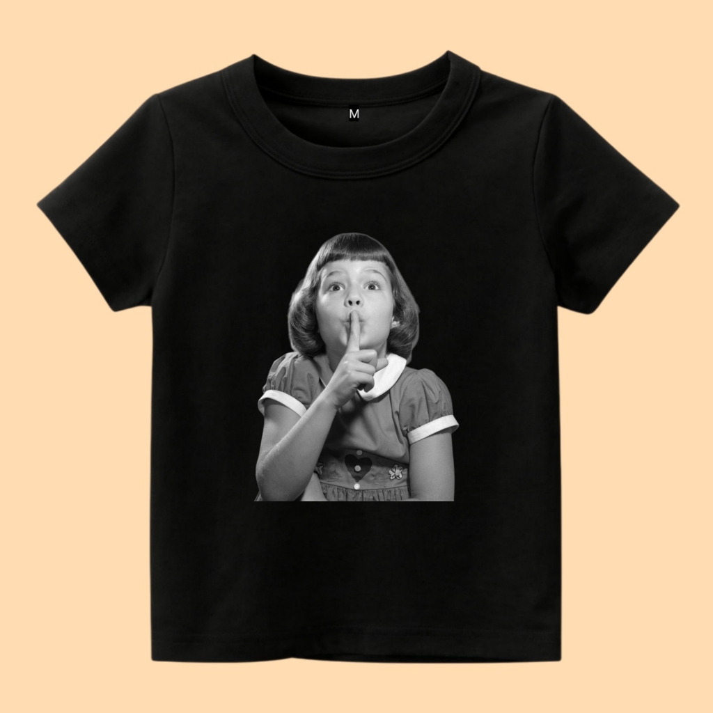 Baju kaos anak Custom foto jadi hitam putih pakai foto sendiri