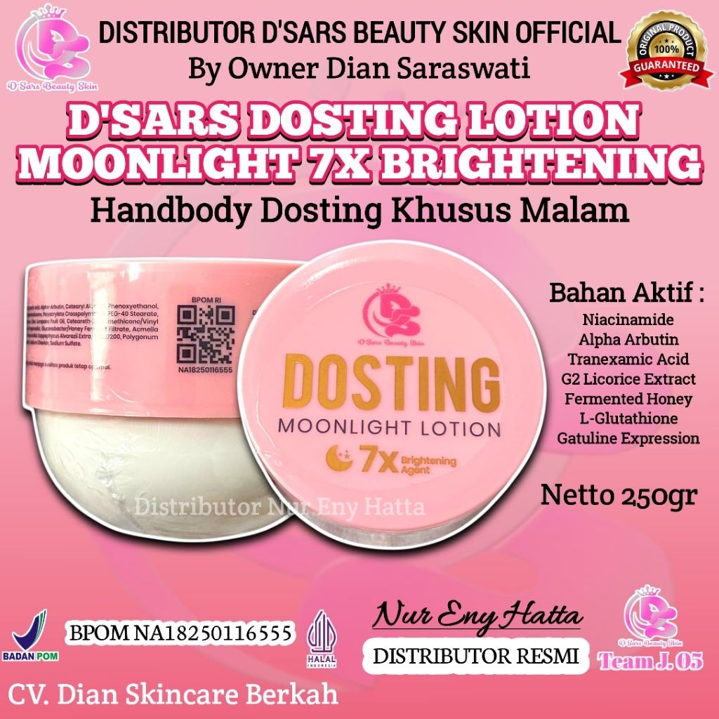 DIST J05 | Dosting Moonlight Lotion Dsars | HB Malam Dosting By Owner Dian Saraswati