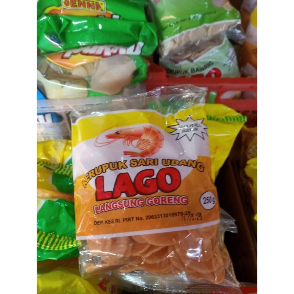 KRUPUK LAGO RASA BAWANG DAN RASA UDANG 250g