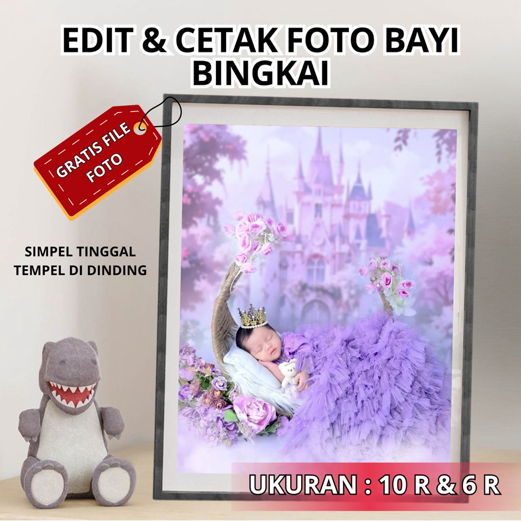 ( 3 JAM ) JASA EDIT FOTO BAYI NEWBORN CEWEK COWOK | GRATIS NAMA
