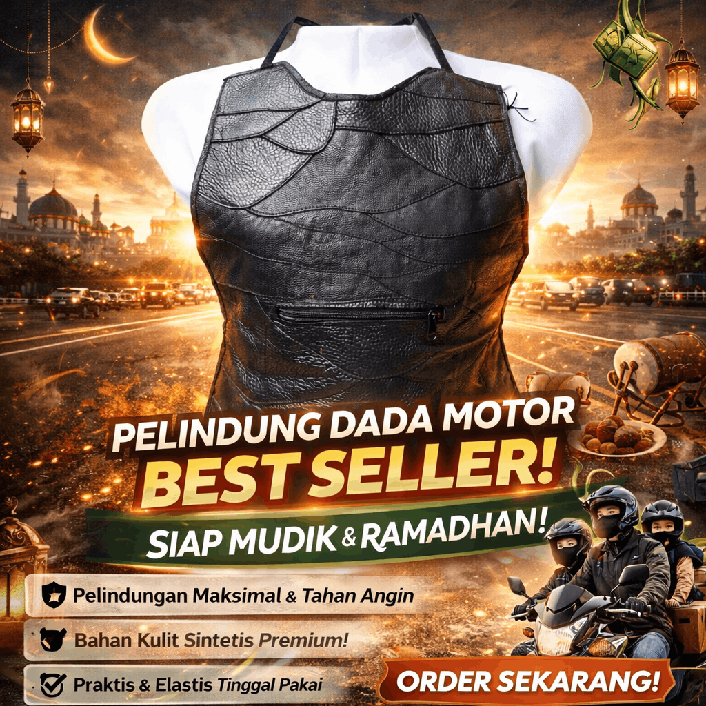 ROMPI PENGENDARA MOTOR KULIT ASLI GARUT PELINDUNG DADA ANTI ANGIN