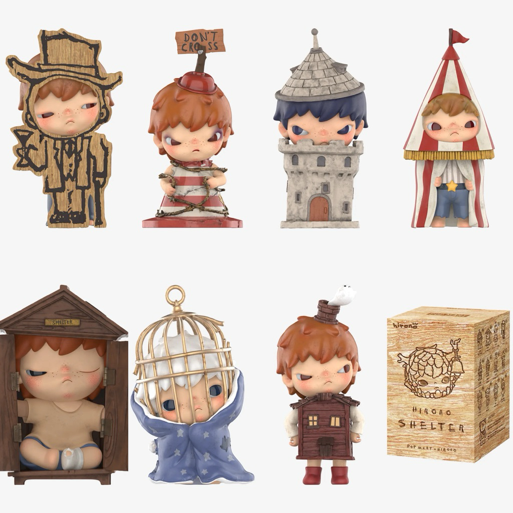 HIRONO SHELTER SERIES (sealed) HARGA UNDER POET TRAFFIC CONE FORT CIRCUS CABIN MANTEL CLOCK BIRDCAGE
