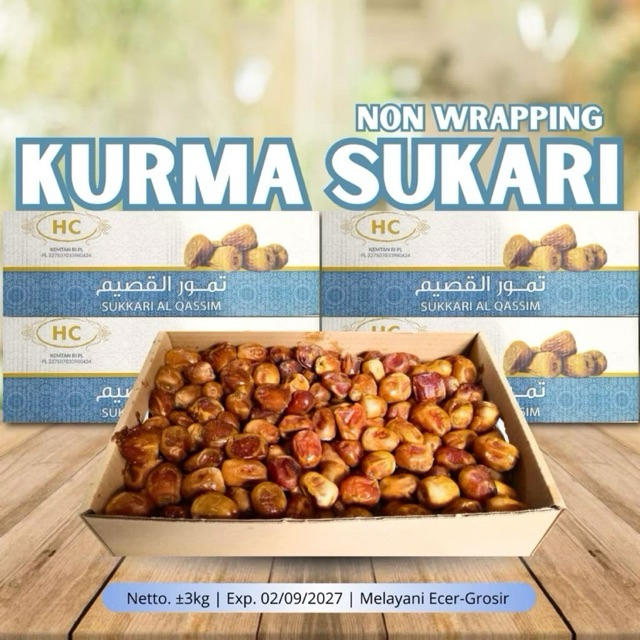 Kurma sukkari alqosim 1kg Premium grosir kurma jogja kurma sukkari jogja pusat kurma