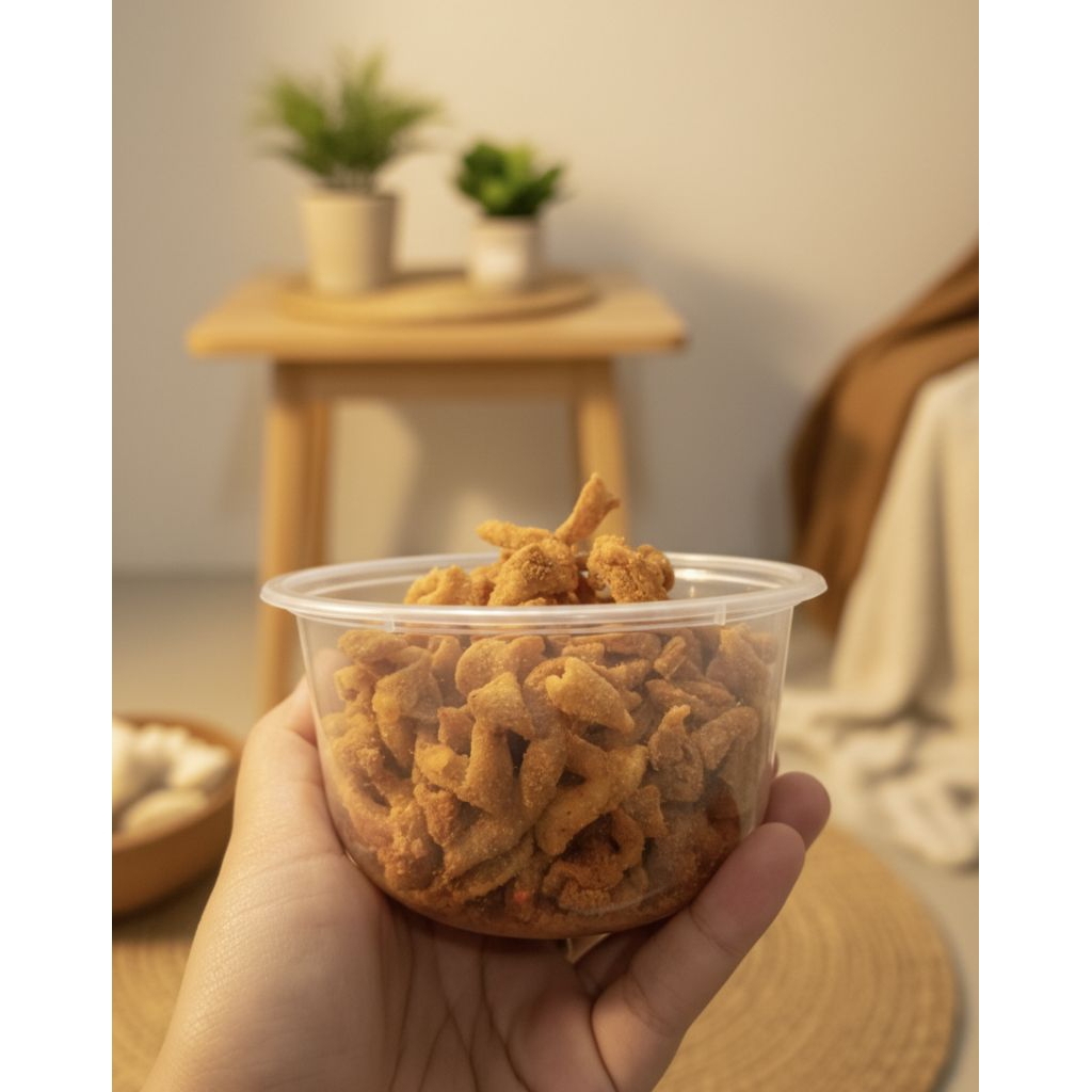 KERIPIK USUS AYAM TOPLES/USUS CRISPY 100GR