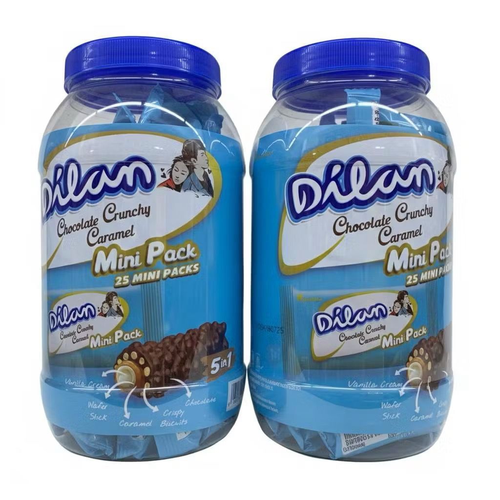 Toples Dilan Chocolate Crunchy Caramel Mini Pack Isi 25 Snack Coklat Wafer Caramel Cemilan Anak Snac