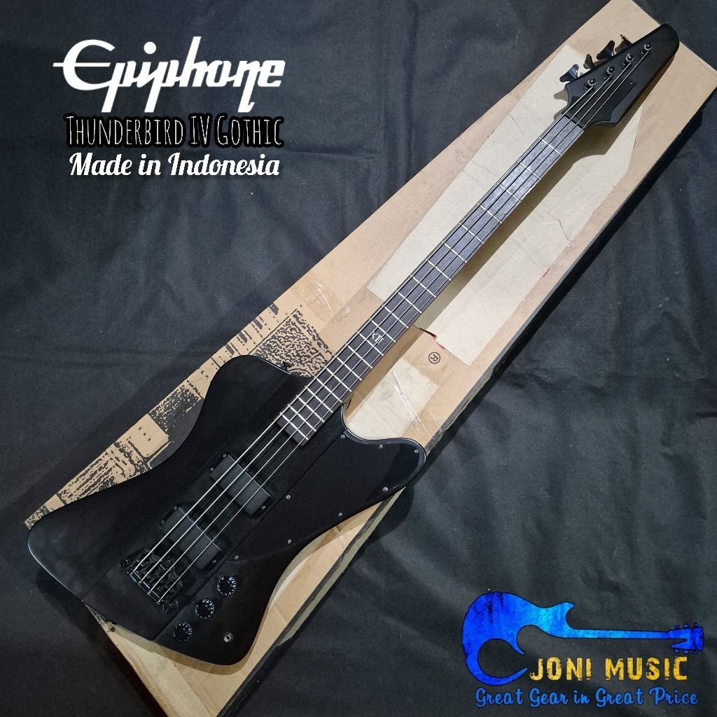 Bass Epiphone Thunderbird IV Gothic Pitch Black Original