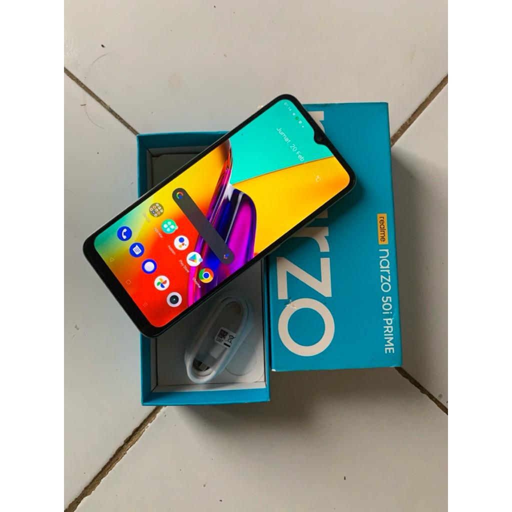 realme narzo 50i prime ram 4/64 fullset second - hp second realme narzo 50i prime orian no minus