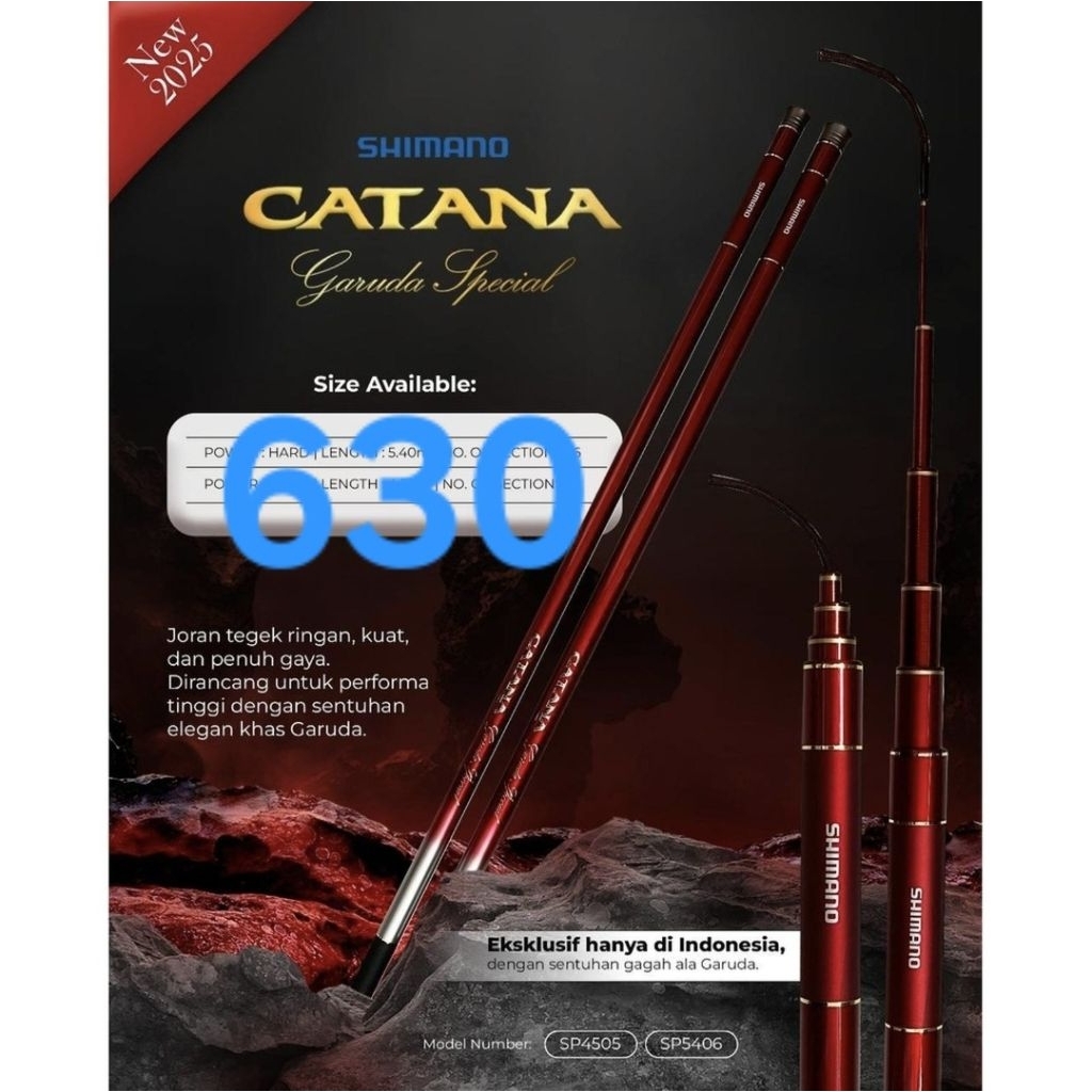 Joran Tegek SHIMANO CATANA GARUDA SPECIAL 6307M / 6307 M 630 6.3 meter