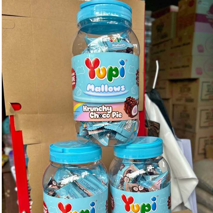 YUPI Mallows Krunchy Choco Pie 1 DUS isi 6 toples/toples isi 18pcs