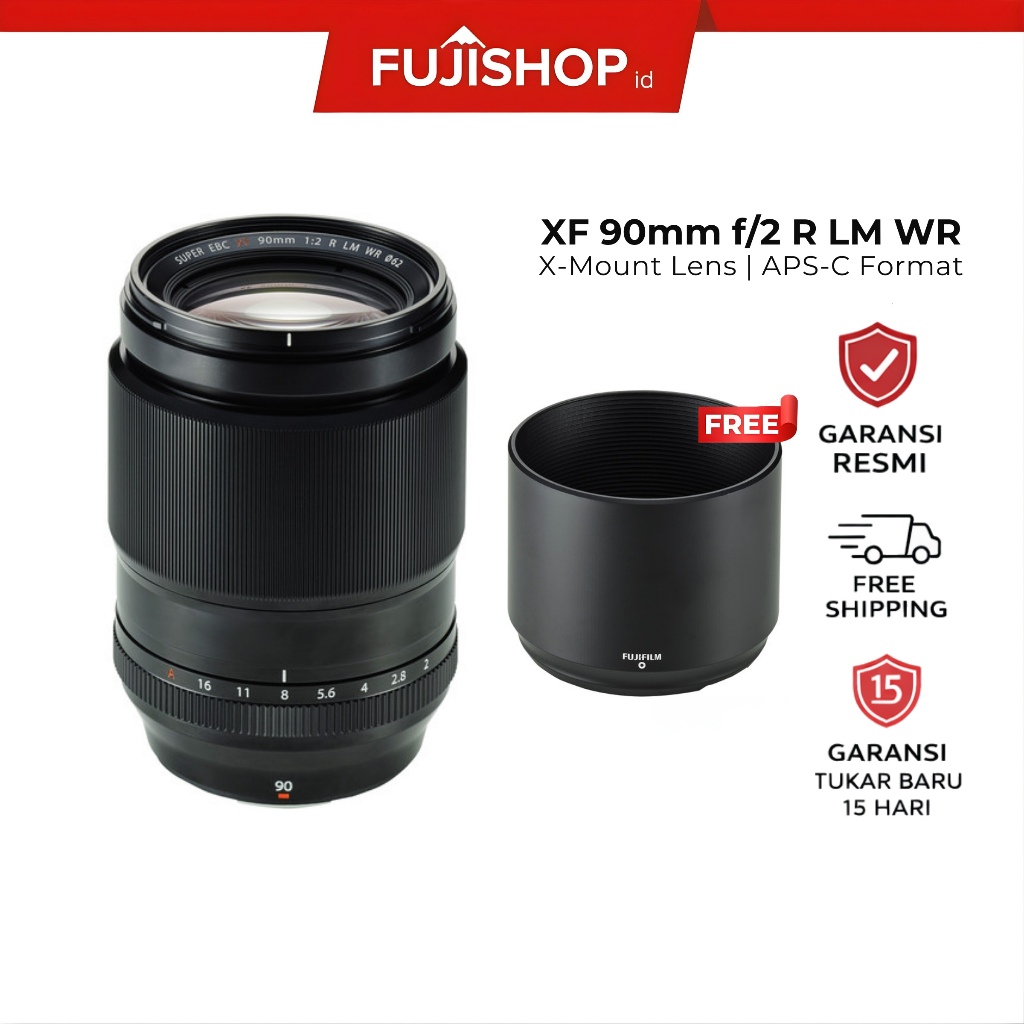 Fujifilm XF 90mm F2 R Lens / Fujinon XF 90mm F2 R GARANSI RESMI