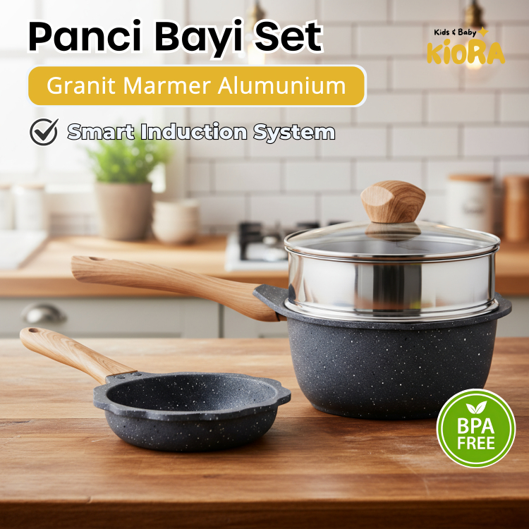 Panci MPASI Full Set Granite Die Cast Baby Food Maker MPASI Peralatan Bayi Panci MPASI Bayi Set