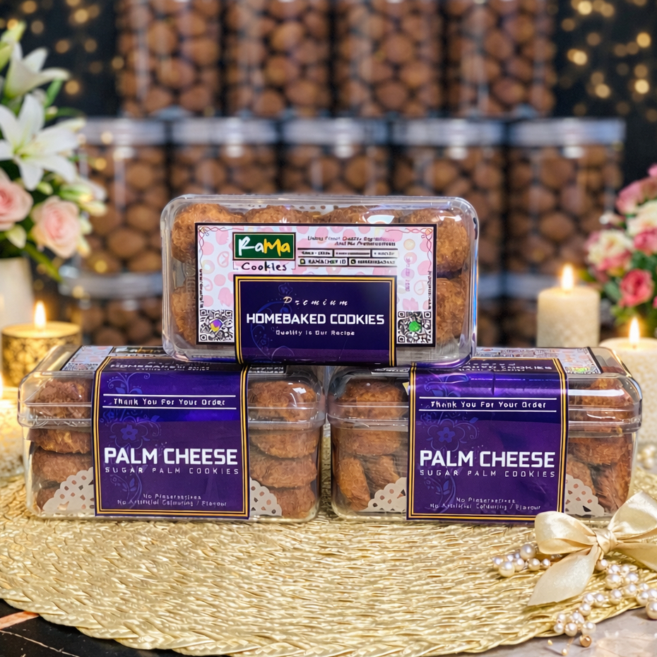 PALM CHEESE Premium Triple Cheese Butter Wisman | Kue Kering Lapis Gula Palm Kemasan Jar 750ml & Hardtop 350gr by RaMaChef