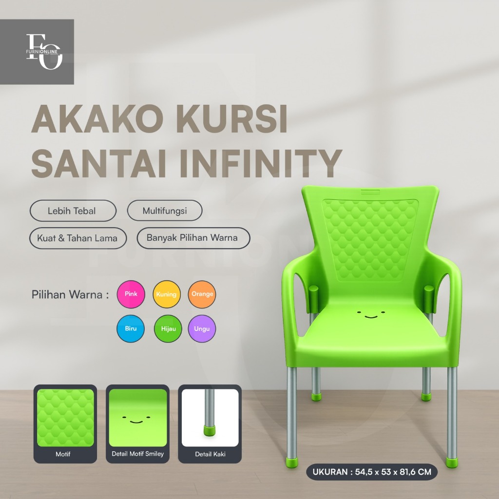 AKAKO - Kursi Santai Plastik Infinity - Promo Murah