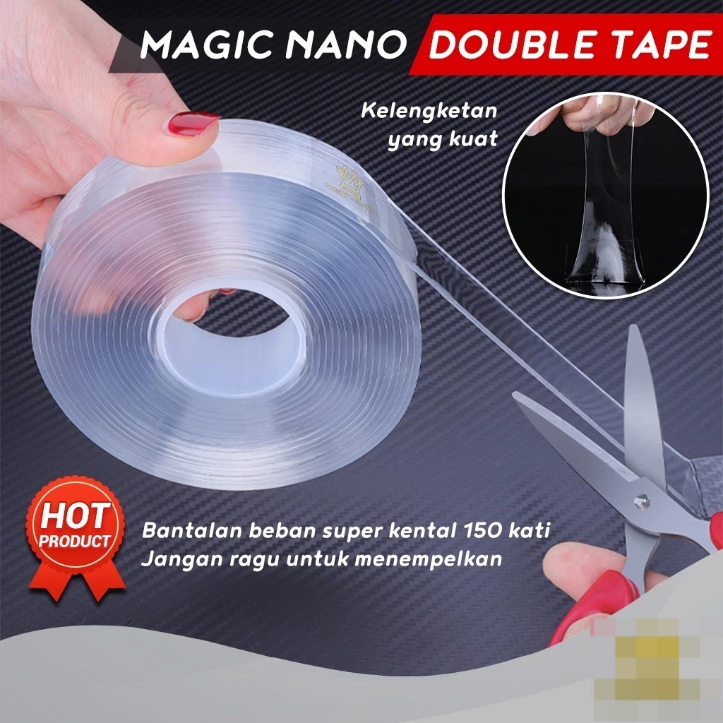 COD Nano Double Tape / Double Tape / Selotip Isolasi Bening Multifungsi  Nano Double Tape