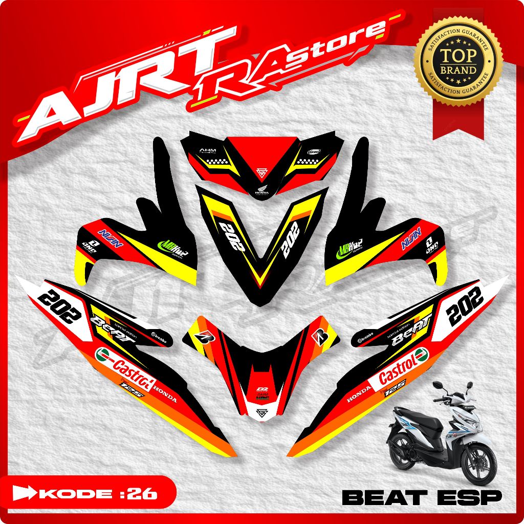 STIKER DECAL BEAT ESP 2017/2019 FULL BODY MOTIF ROADRACE / DECAL FULL BODY BEAT ESP