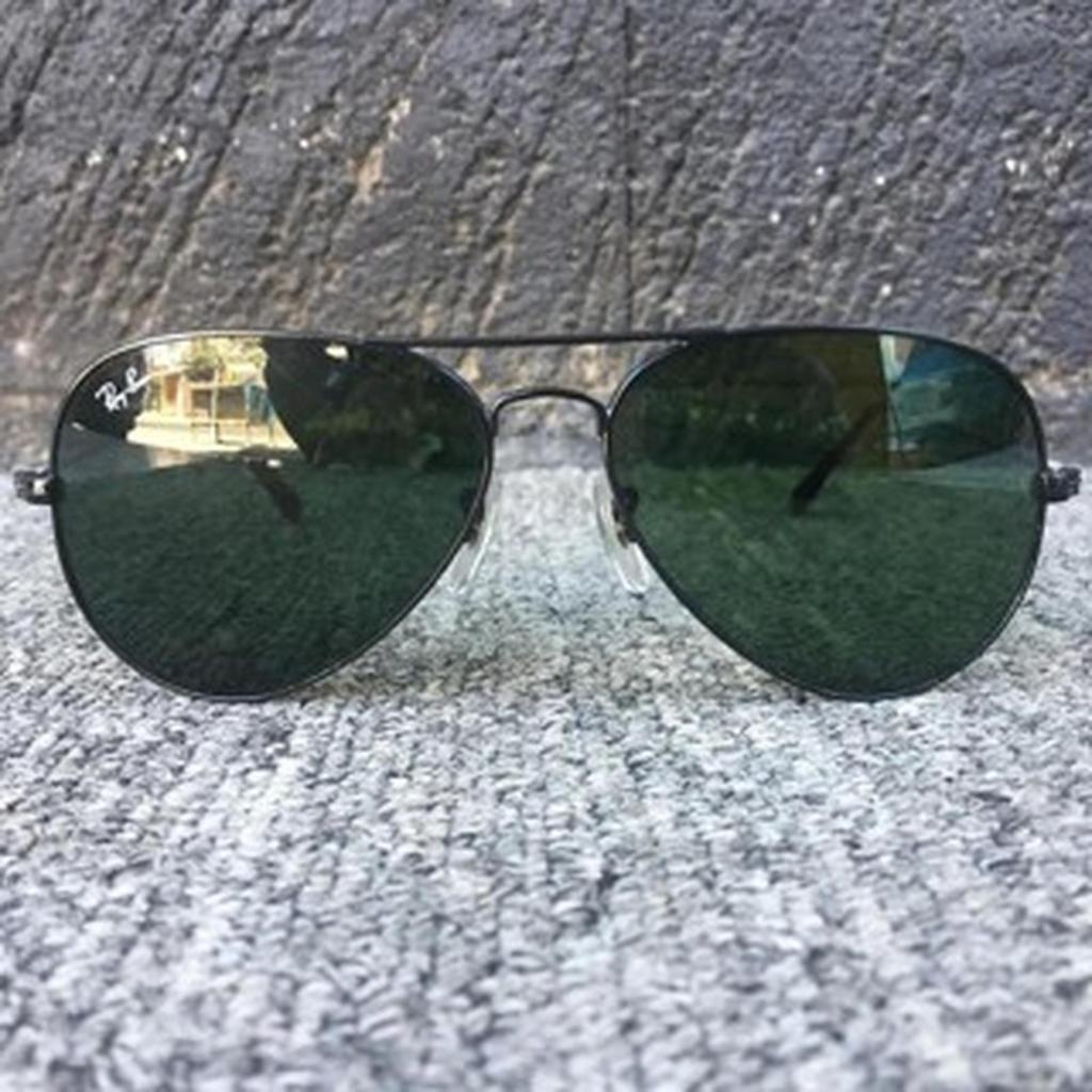 Kacamata Original Rayban Aviator RB3026 58 Original Full Black Modern Pria BL Secen