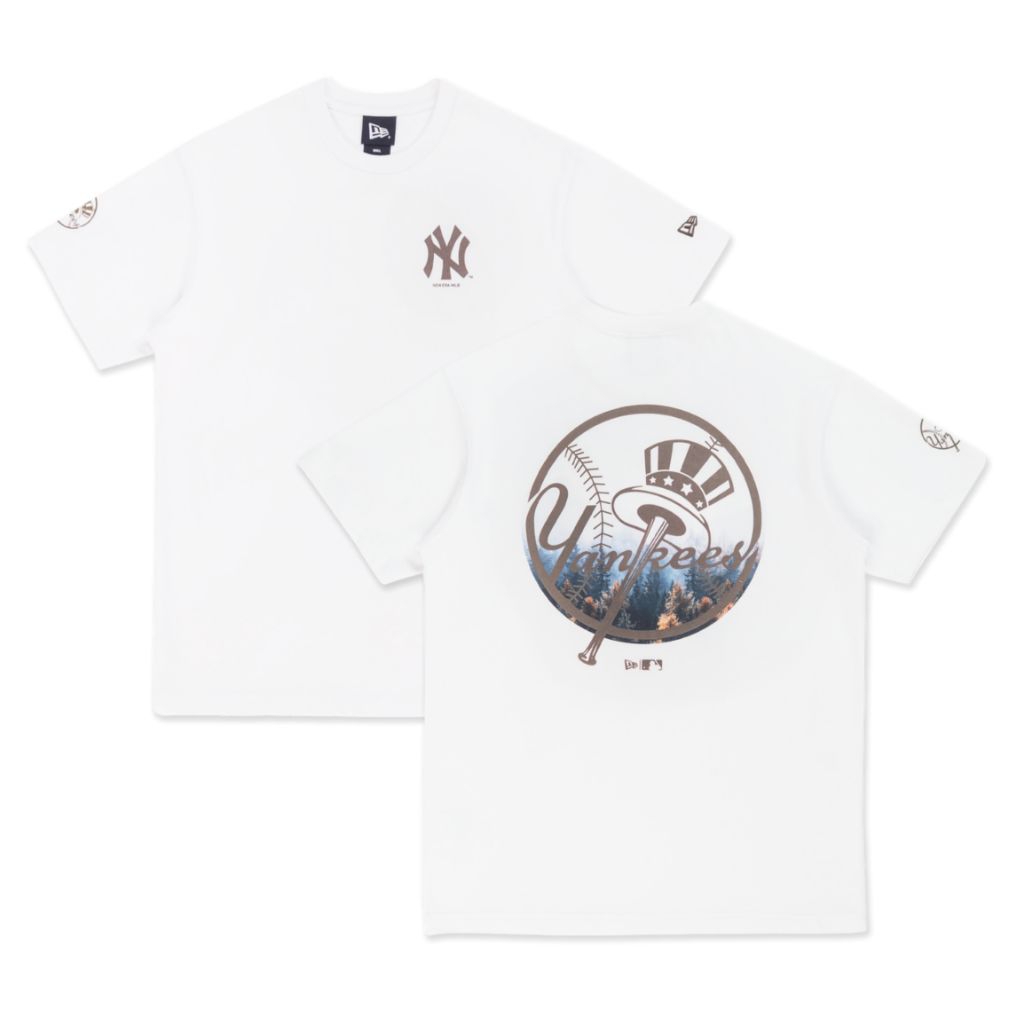 T-Shirt New Era Cap New York Yankees Forest White Original