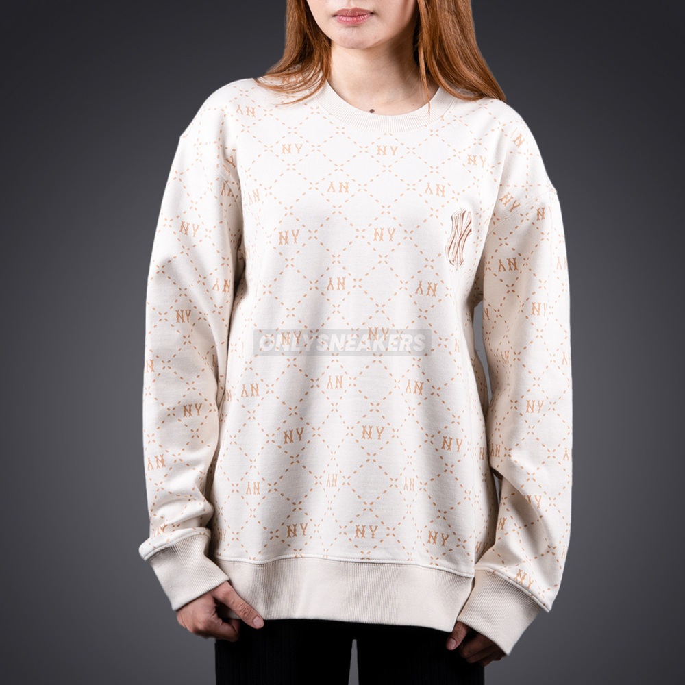 MLB NEW YORK YANKEES MONOGRAM BEIGE SWEATSHIRT