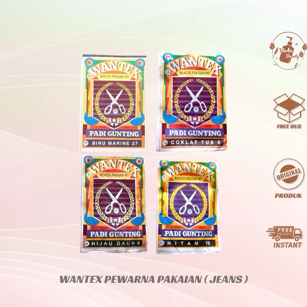 Wantex Pewarna Pakaian No 1 , Pewarna Kain & Jeans