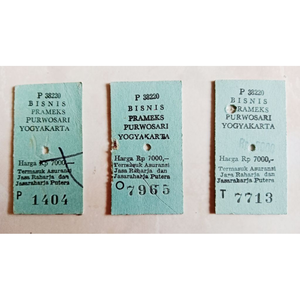 Tiket Kereta Api Jadul Lawas