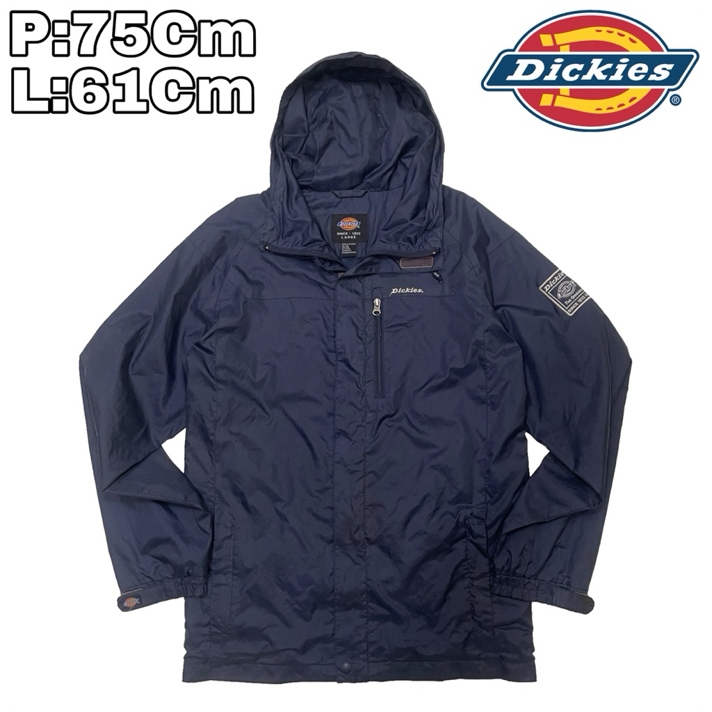 J155 Jaket Parasut Outdoor Waterproof Dickies Navy Original  Tahan Air Windstopper Sport Hiking Pend