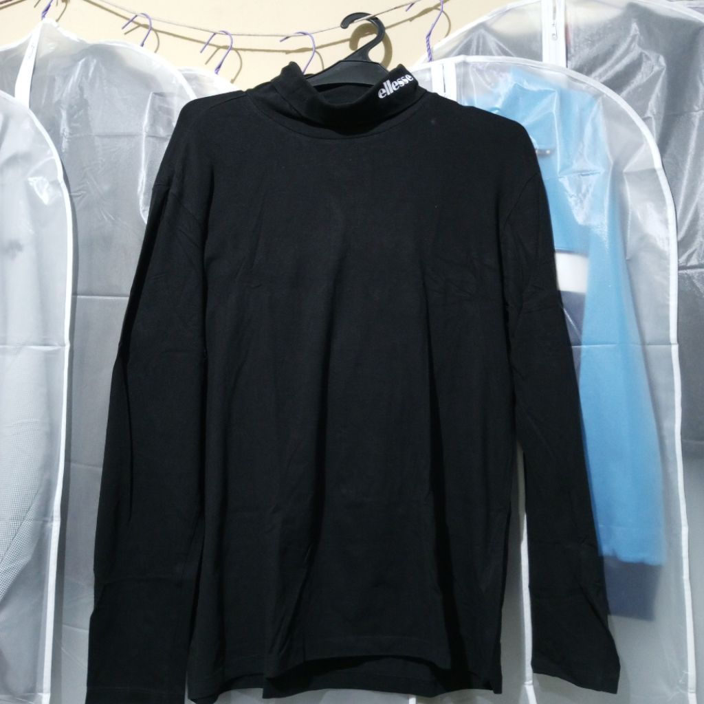 Rollneck Ellesse Black Original Turtleneck 80s Casuals