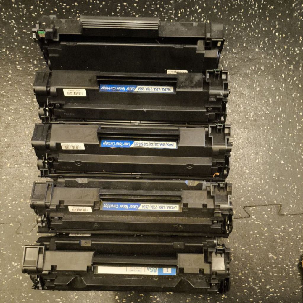 cartridge laser toner printer 85A bekas pakai kosongan