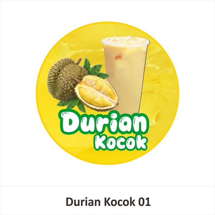 COD Stiker Sticker Es Durian Kocok Cup