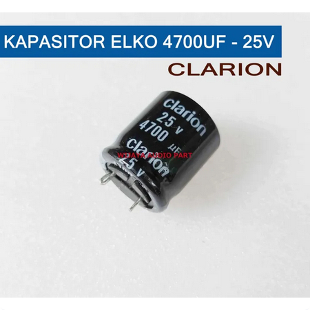 KAPASITOR ELKO 4700UF - 25V ELCO 4700 UF 25 VOLT CLARION KAPASITOR ELKO 4700UF - 25V ELCO 4700 UF 25