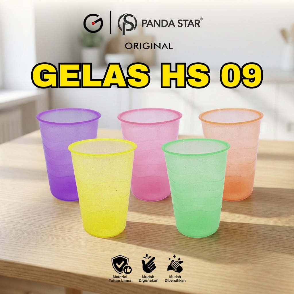 PANDA STAR Gelas Plastik 7.8 X 10.5 CM BPA Free Wadah Minuman GLBL-002
