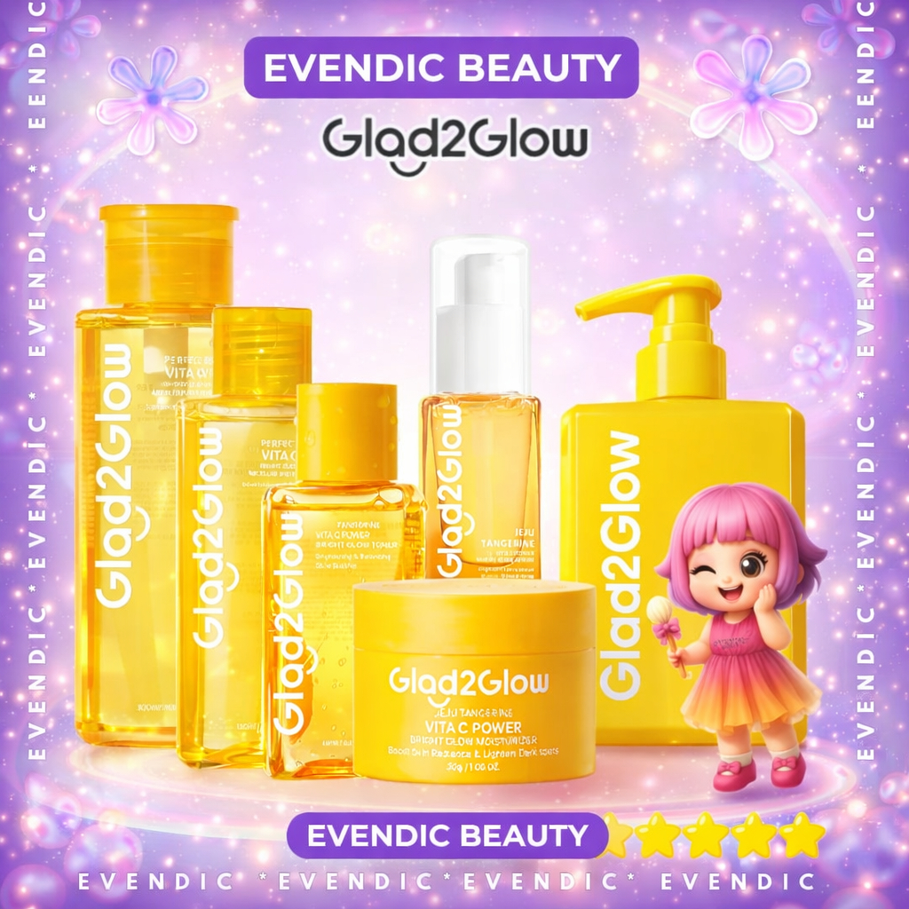 READY Glad2Glow Perfect Vita C | ALL SERIES | Toner | Serum | Moisturizer |  Micellar Water 130 Ml |