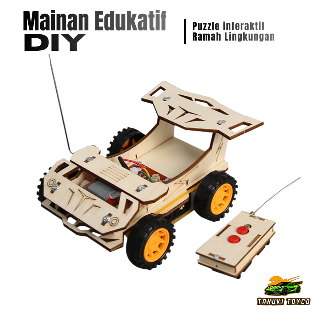 Mainan Edukasi Sains Interaktif DIY Hadiah Mobil Remot RC Remote Car Sport Tamiya Rakit Edukatif Toy