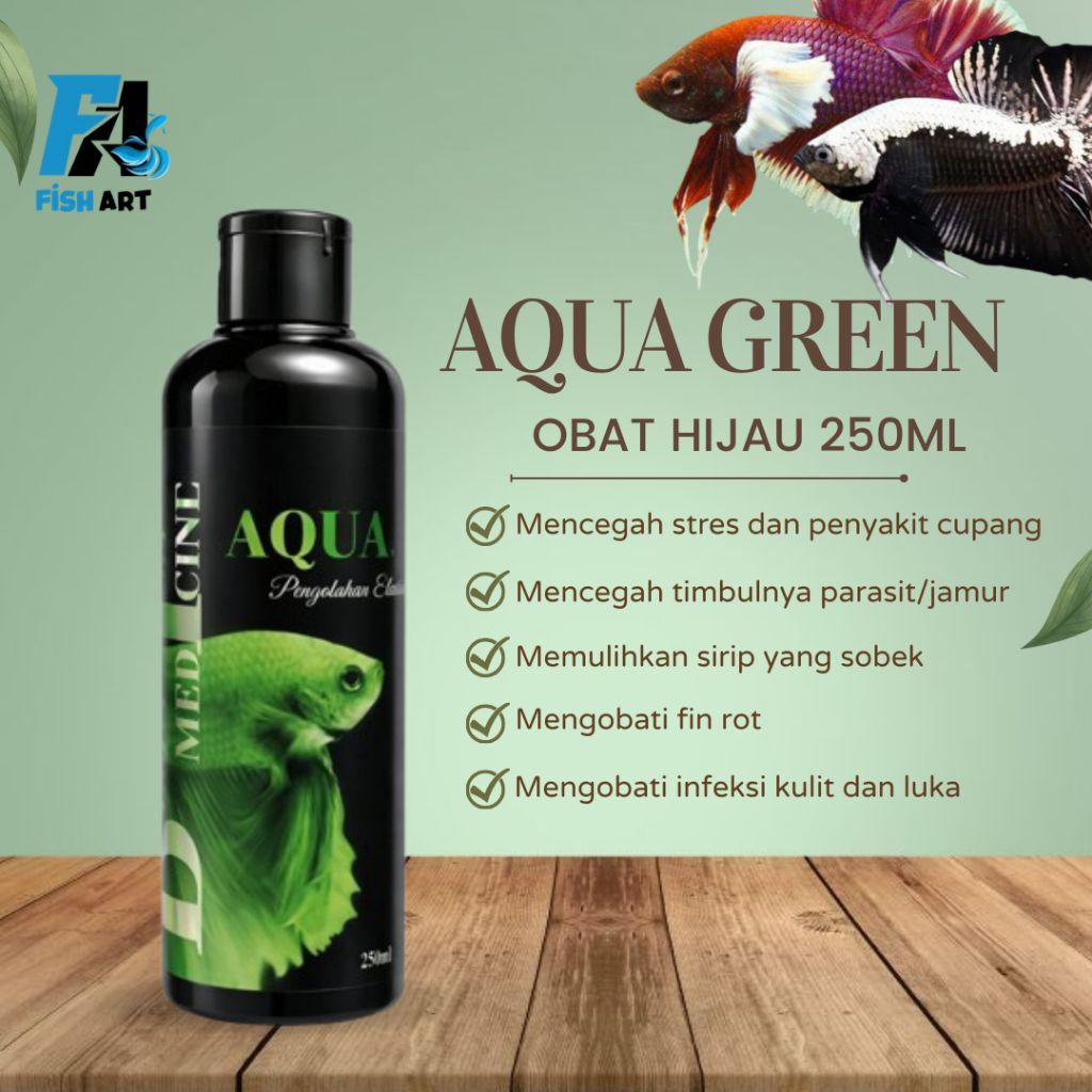 OBAT HIJAU IKAN CUPANG AQUA GREEN 250ml