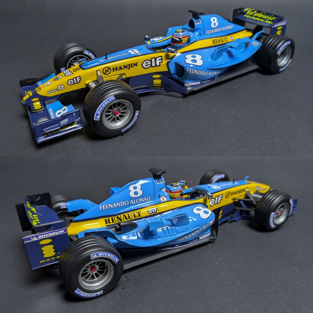 Hot Wheels Racing Renault R24 2004 - Fernando Alonso - 1/18 Scale