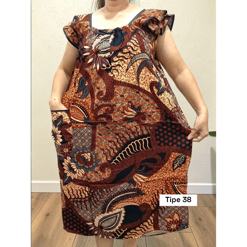 Daster Kencana Ungu Label biru tipe mix singlet Ld 110-120cm