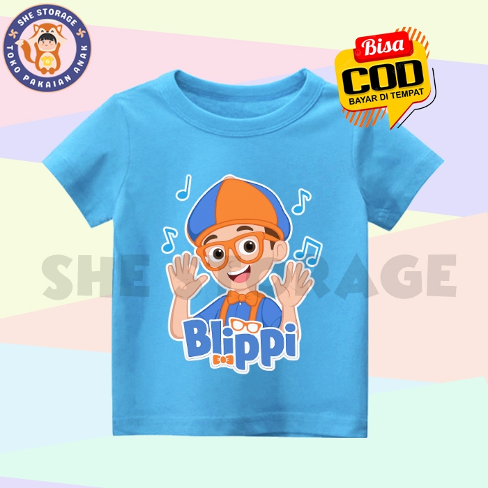 BAJU ANAK KAOS ANAK KARAKTER BLIPPI