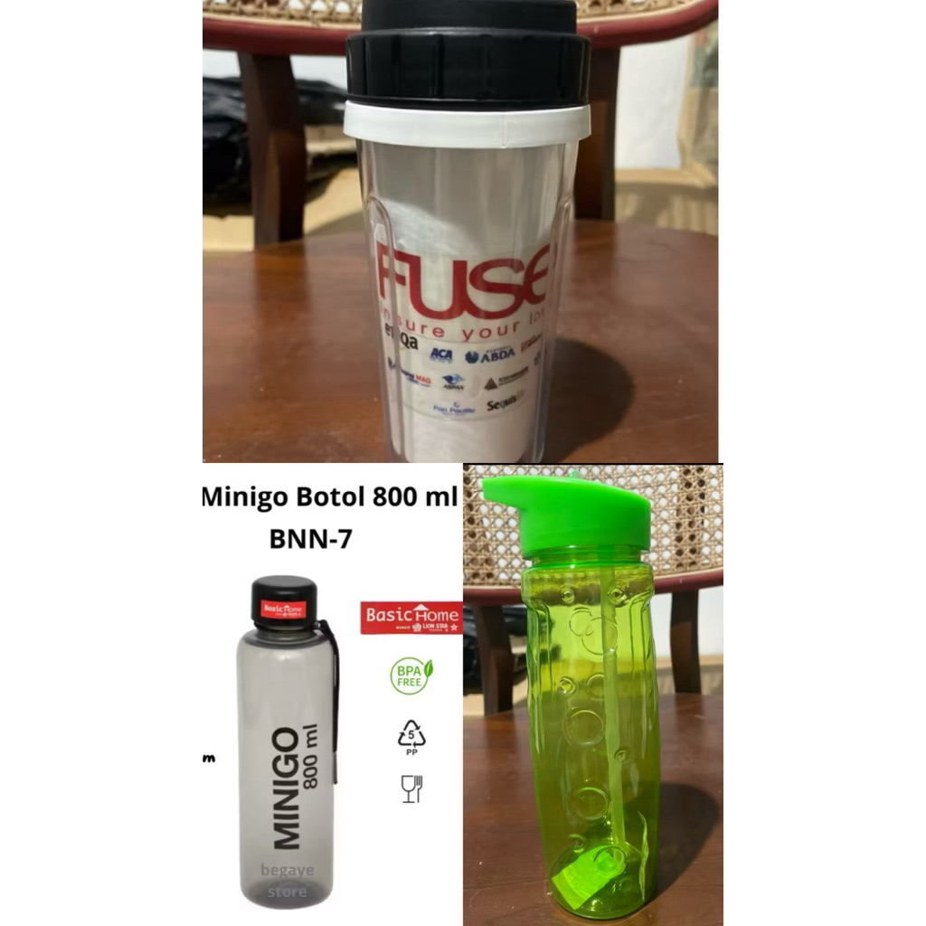 (BARU) Botol Minum Plastik Lion Star Minigo 800 ml / Mr. DIY Botol Air Minum 700 ml / Tempat Minum T