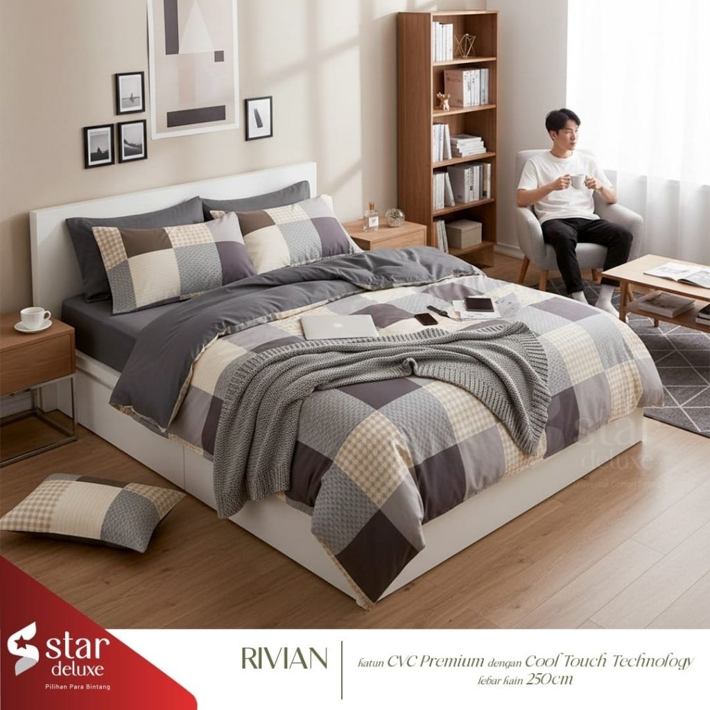 Bahan Kain Sprei Star - Rivian
