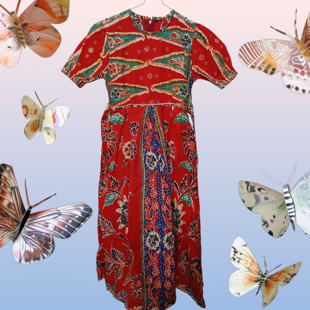 Prelove Dress Batik Anak Perempuan Usia 6-8 Tahun