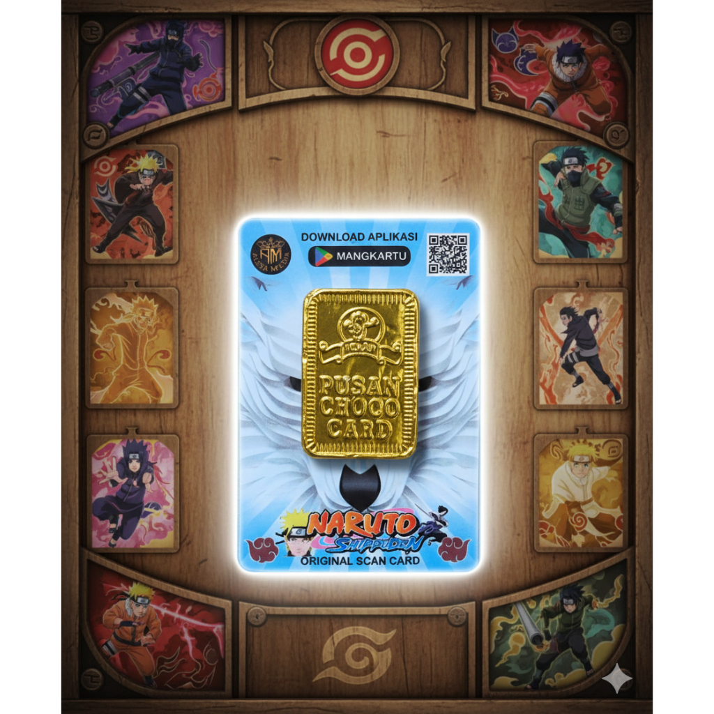Coklat Emas Antum Series Kartu Scan Naruto