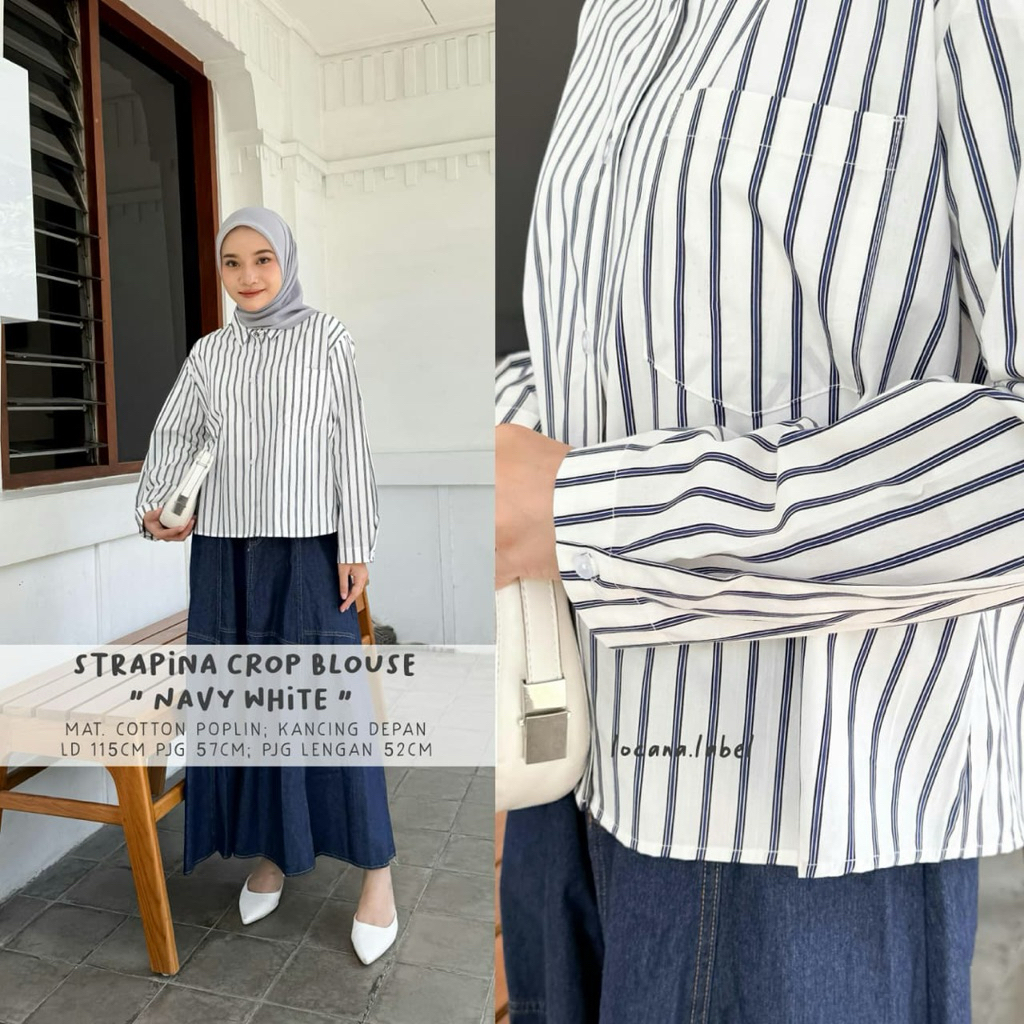 LOCANA LABEL / STRAPINA BLOUSE CROP ORIGINAL LOCANA LABEL