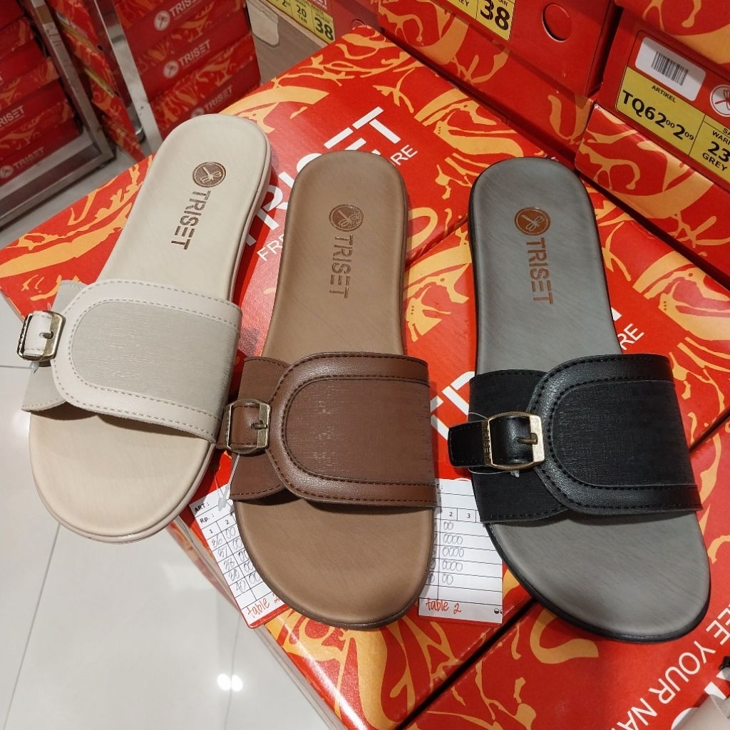 TRISET‼️sandal wanita flat sol karet ori by matahari
