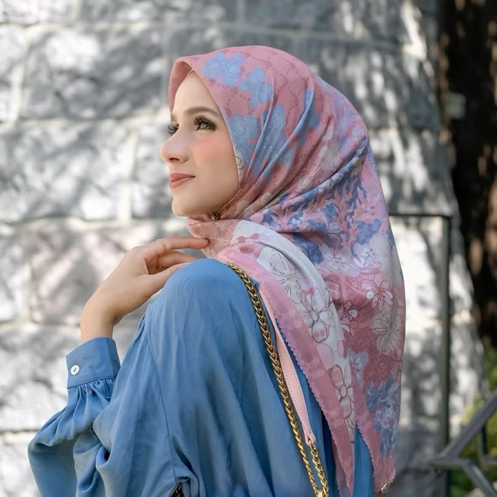 Preloved Buttonscarves TDP Sweetpink Voal Reguler