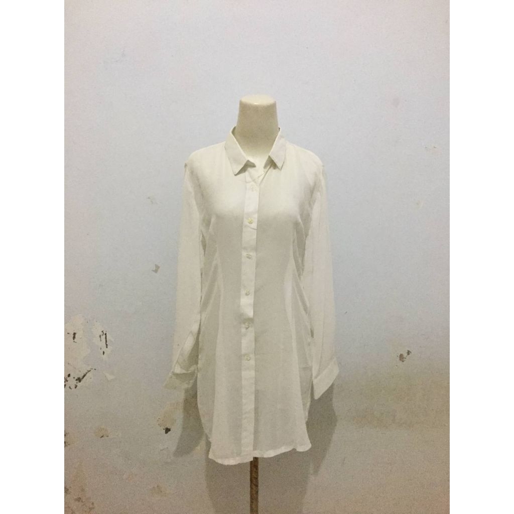 [preloved] kemeja putih sifon