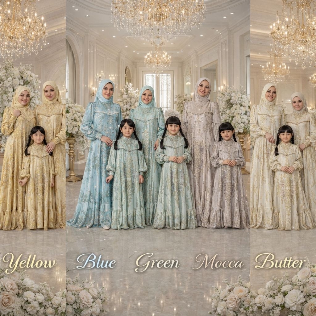 SERAYA SERIES AGOEST HANGGONO SARIMBIT MOM KIDS GAMIS  COUPLE SEKELUARGA RAYA COLLECTION RUMAH GAMIS
