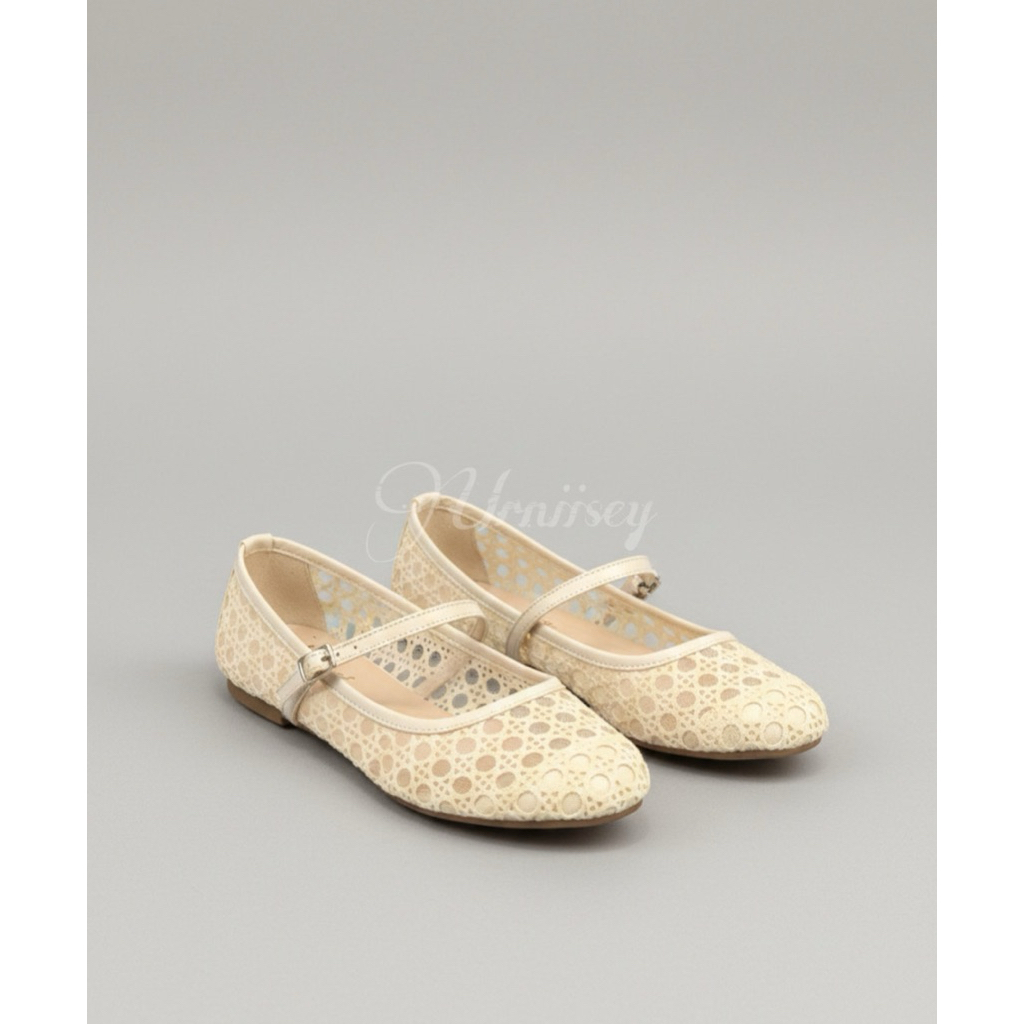 Najla Flatshoes Jaring Wanita/Sepatu Flat Wanita/Sendal Motif Jaring Terbaru